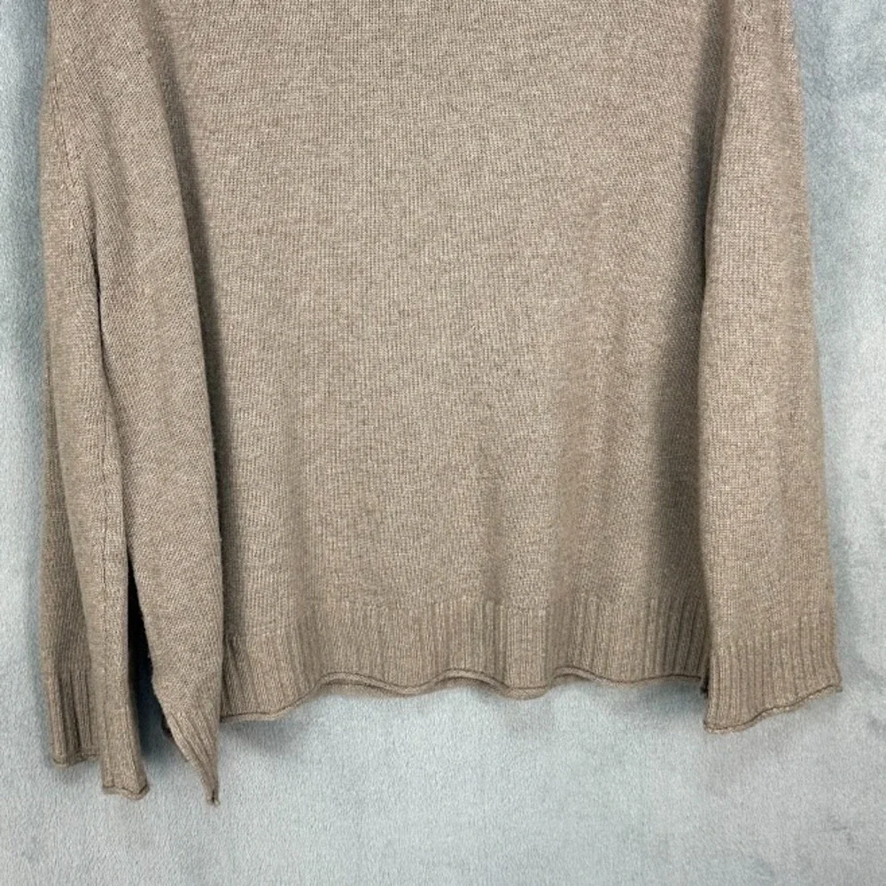 Jenni Kayne Everyday Sweater Womens 2X Brown Wool Cashmere Blend Quiet Luxury